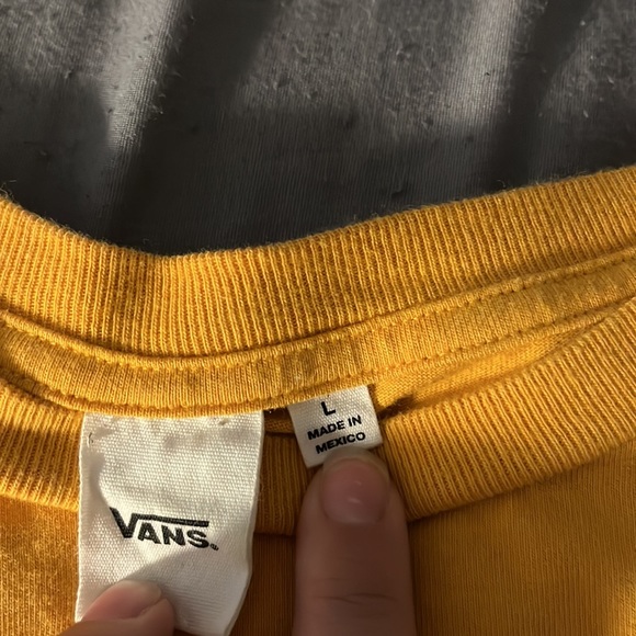 Yellow mustard cropped vans long sleeve - Picture 4 of 6